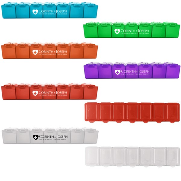 JH85001 7 Day Pill Container with Custom Imprint
